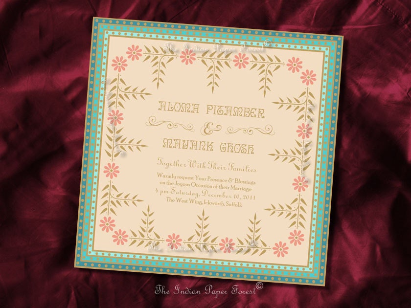 PRINTABLE FESTIVE FLOWERS Invitation Engagement Card Custom Design Diy Pdf Wedding Anniversary Shower Birthday Party Modern Fun Fresh