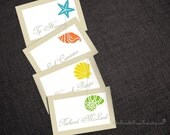 PRINTABLE SEASWEPT AWAY 100 Personalized Escort Cards Customized Colors Diy Wedding Decor Favor Tag Place Thank You Seating Sign Table