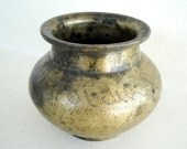 Vintage Royal Brass Drinking Vessel With Hand Crafted Design