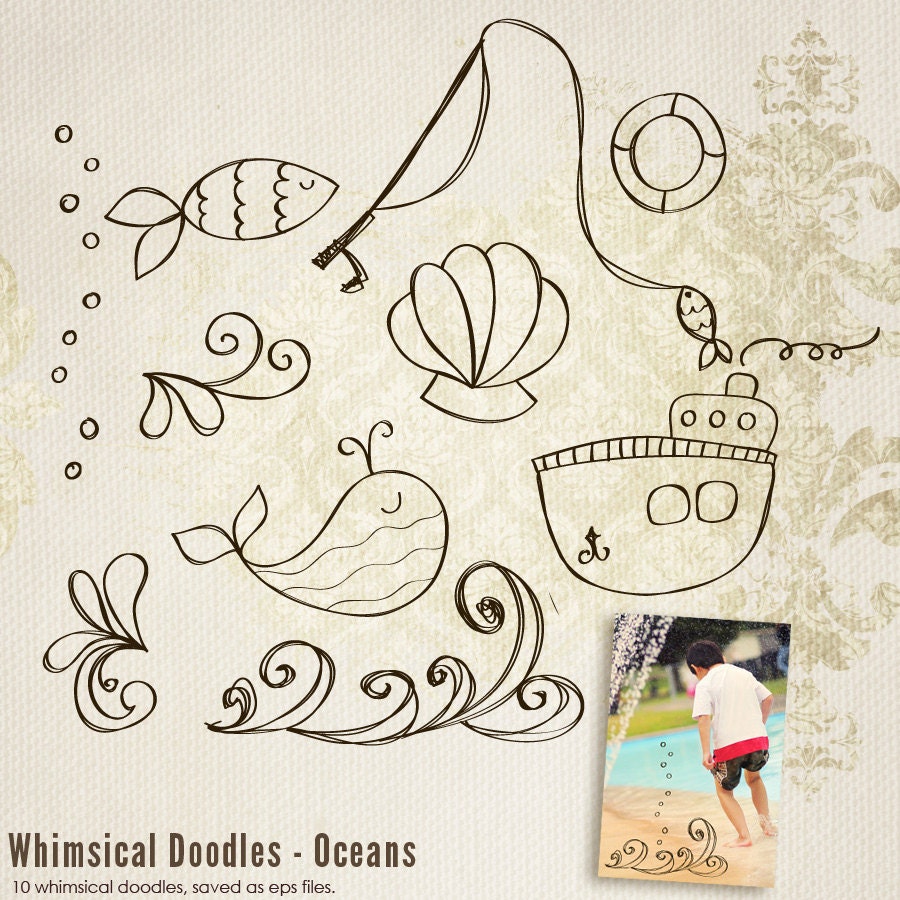 INSTANT DOWNLOAD - Whimiscal Overlays - Oceans