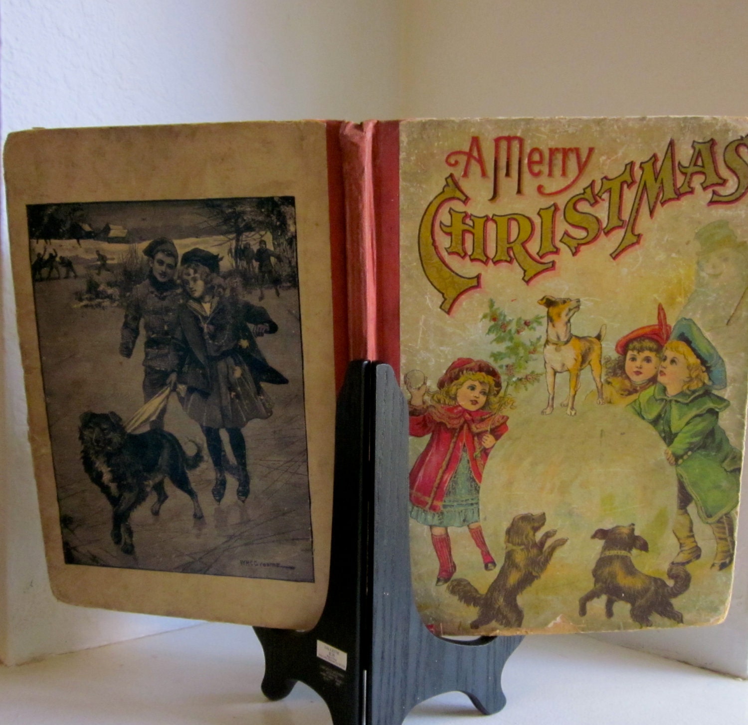 Altered Book Autopsy "a letter to Santa" late 1890