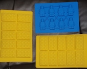 Set of 3 Silicone Lego Minifigure Ice tray & brick ice tray candy soap mold birthday party favors