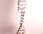 SALE - Feather Hair Extension Extra Long- 2011 Chain Clip In Tiger Bar striped Grizzly Bar feathers