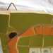 Mirror Green Orange Mosaic Ceramic tile Red flowers Art home decoration wall hanging