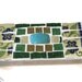 Paperweight or Door Stop Glass Mosaic Art on Marble Turquoise Bead Green Blue Gold Broken China Home Decoration