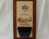 Bottle Opener Set with a Genuine Leather Engraved Backsplash