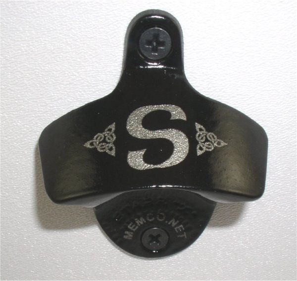 Bottle Opener Custom Engraved with your name, Monogram, etc - with capcatcher