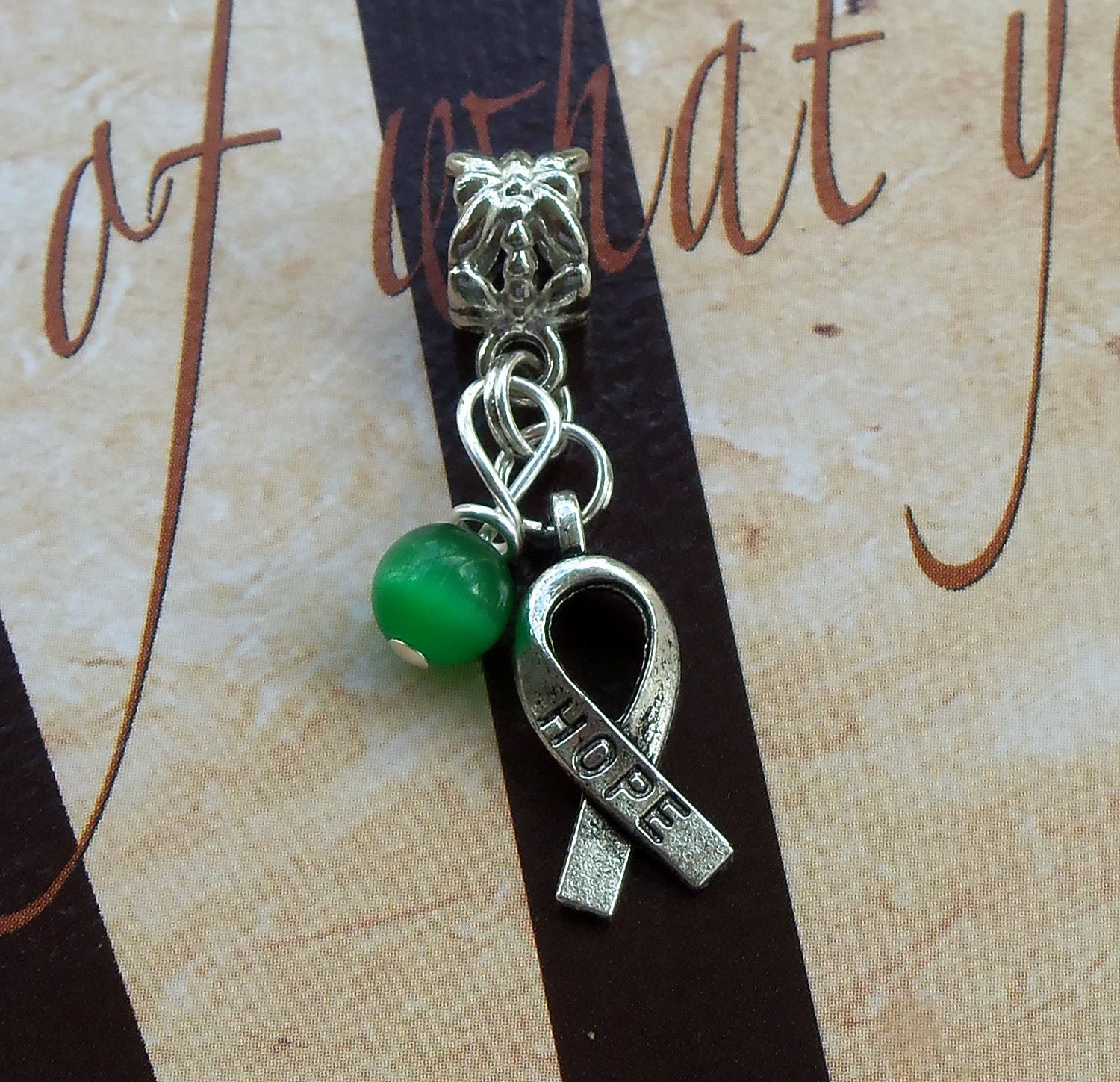 Mitochondrial Disease, Bipolar Disorder, Glaucoma  Awareness Charm Bead, European Style