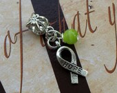 Lyme Disease, Babesia, Celiac Disease Awareness Charm Bead, European Style