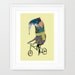 Elephant on Bike. Limited edition art print by Ashley Percival. Unique Wall Decor.