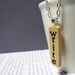 Modern Hand Stamped Geometric "Write" Writing Necklace in Typewriter Font - Writer Jewelry