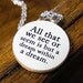Edgar Allan Poe "All that we see or seem is but a dream within a dream" Inspiring Literary Gothic Quote Necklace - Quotation Jewelry