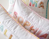 TWO Custom Child's Name Pillow Combo