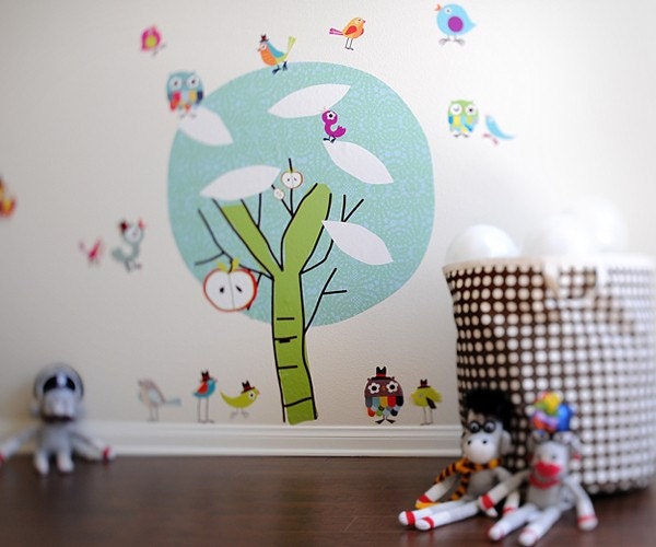 Tweetie Birds Reusable Fabric Wall Decals by Pop & Lolli