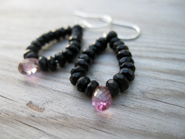 Black Teardrop Earrings