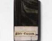 fridge magnet - Slow Curtain - haunting, scary, gothic, dark art, goth art, original collage art