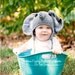 FREE SHIPPING Edgar Elephant Earflap Hat - Sizes Newborn, 3-6 mo, 6-12 mo, 1-2yrs, 3-10yrs
