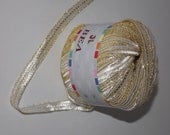 Bea Sparkly Ribbon Yarn with metallic lurex thread wide 1/2 inch