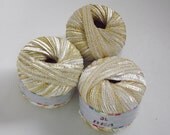 3 sk Bea Sparkly Ribbon Yarn with metallic lurex thread wide 1/2 inch