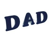 DAD Wooden Letters in Blue