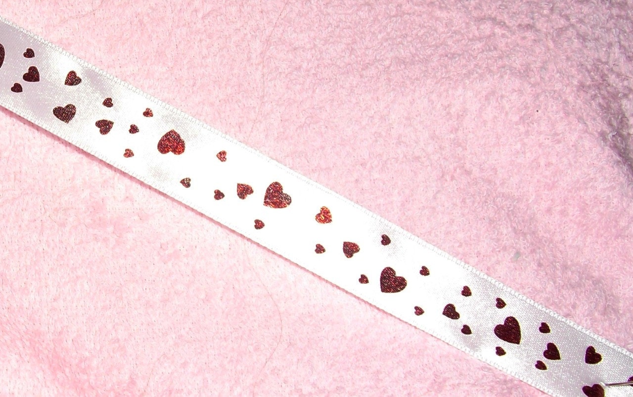 White Valentine Ribbon...3/4" X 10 yards