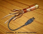 Steampunk USB 4GB Flash Disk w/ Live Linux "Crowned Pigmy Kraken" (TM)