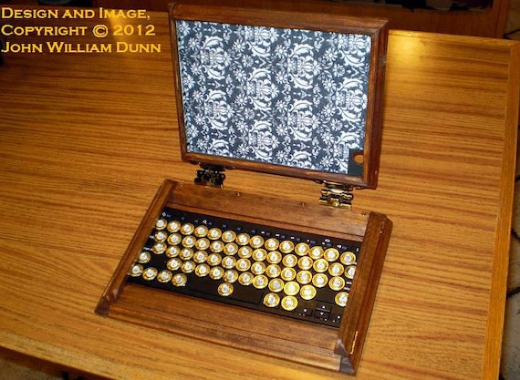 iCog Hades (tm): Wooden Steampunk Case w/ Bluetooth (r) Keyboard for the Apple iPad (r) 2 v1.0B 'Boilerplate Edition'