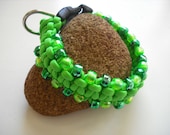 Green Designer Dog Collar braided xs dog collar