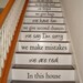 In this house we are real - STAIRCASE - Art Wall Decals Wall Stickers Vinyl Decal Quote
