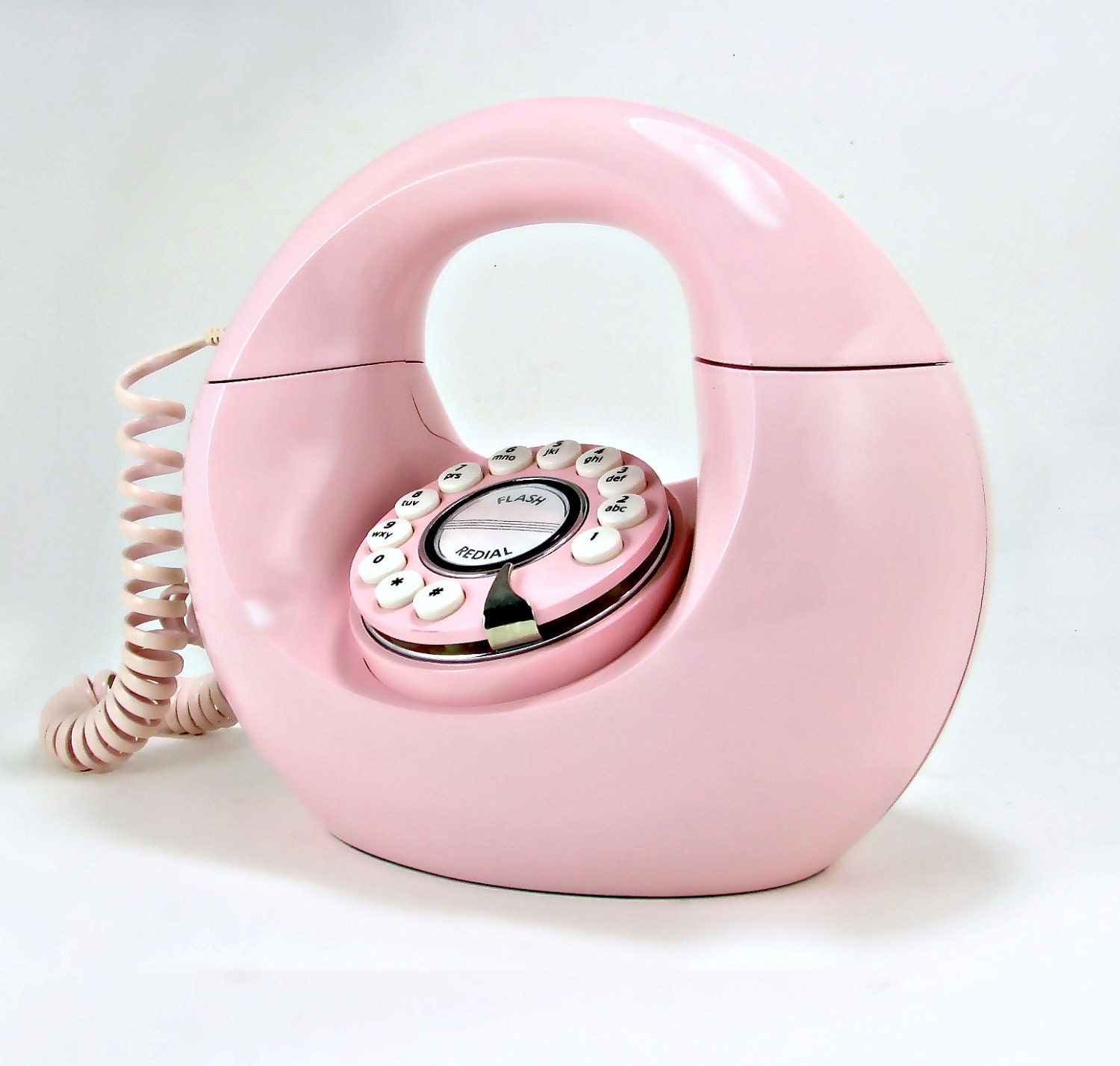 Retro Donut Phone in Cotton Candy Pink