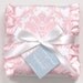 Best Burp Cloths - Minky Pink Damask Girl Burp Cloth Set With Satin Ruffle