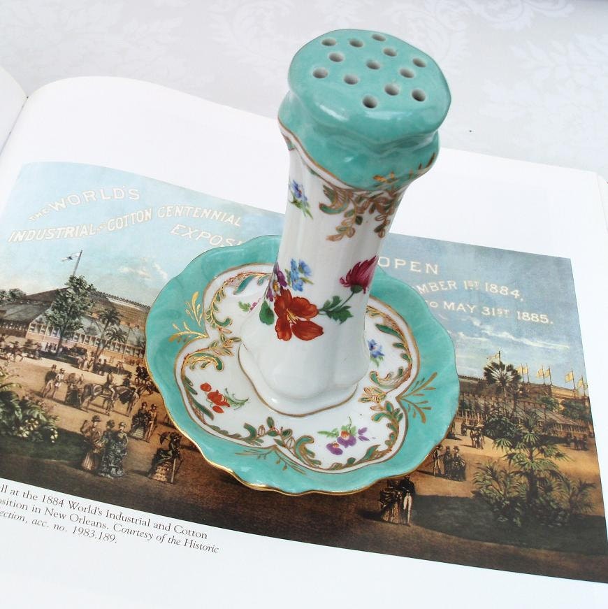 Hat Pin Holder  Pin Holder  Paris Royal Porcelain Hat Pin Stand  Flower Hatpin Container