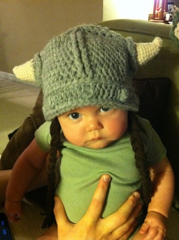 crochet viking hat
