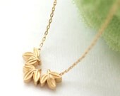Gold Laurel leaf necklace