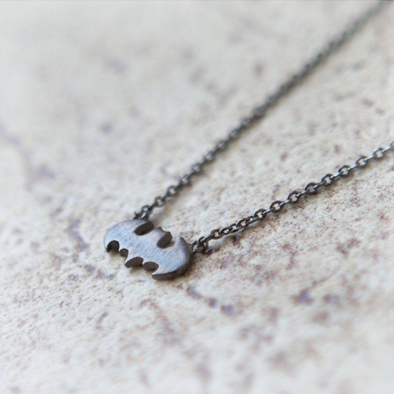 Black Baby bat necklace