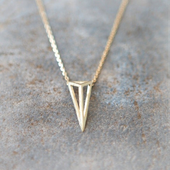 3D Triangle Necklace