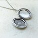 Antique style Oval Locket Necklace with floral pattern