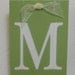 Nursery Decorations Wooden Letters. Set Includes 5 Hangers and Custom Baby Name MASON Painted Light Green and Brown. Personalized Baby Gift