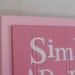 Pink Baby Girl Nursery Decor - Sign Picture Frame - Nursery Wall Art - SIMPLY ADORABLE