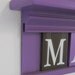 Unique Baby Gifts - Custom Gift - Baby Girl Brown Purple Nursery Decor 30" Shelf - 7 Wood Letter Brown and Purple Baby Name Signs - MADISON