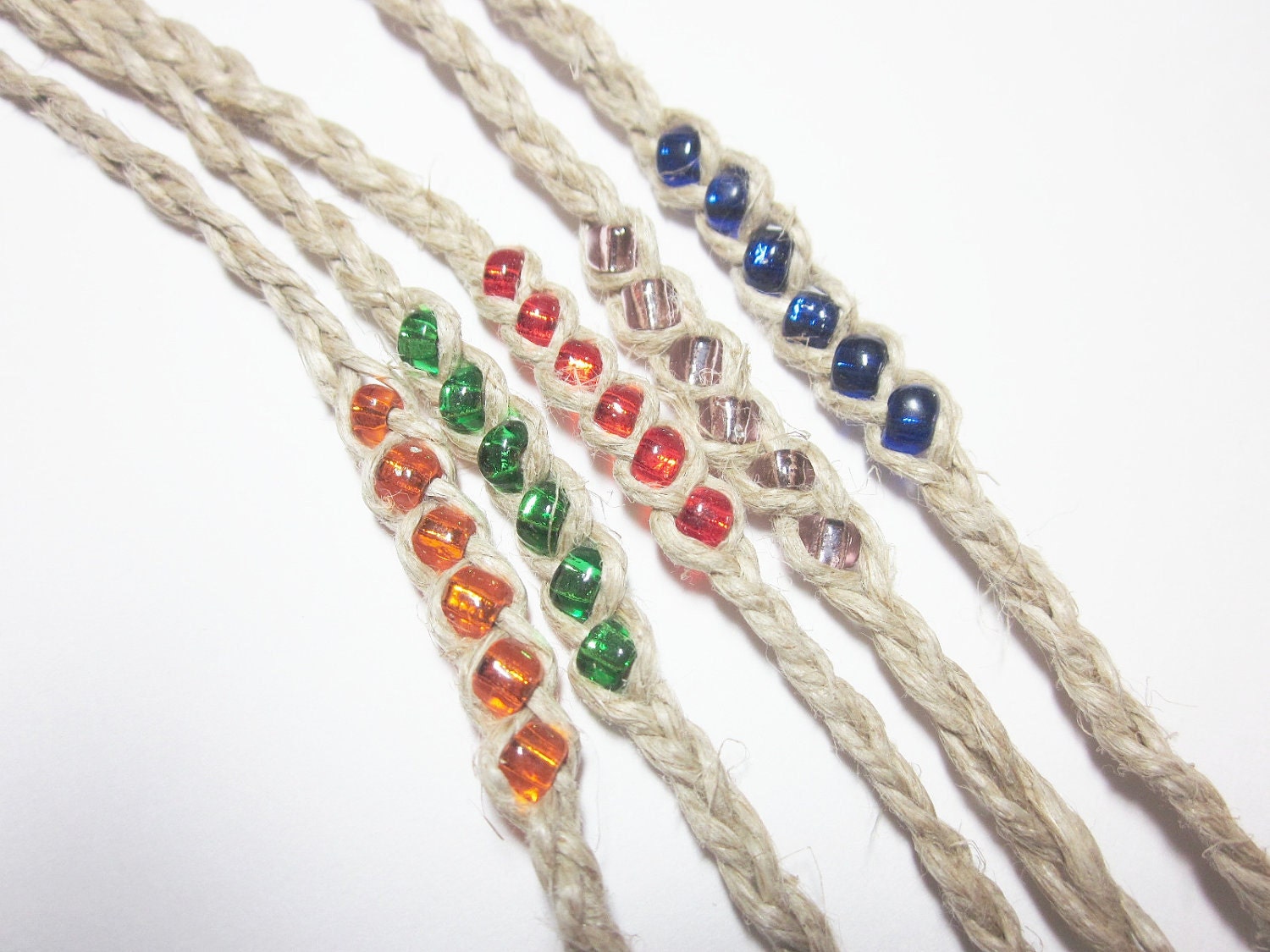 Hemp Wish Bracelet/Anklet Set of 5