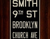 BROOKLYN (SMITH / 9th ST) New York City Subway Sign. Bus Scroll. 12 x 18 Rollsign Print