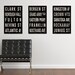 BROOKLYN Subway Sign Prints. Bus Scrolls (Collection of 3) - 12 x 18