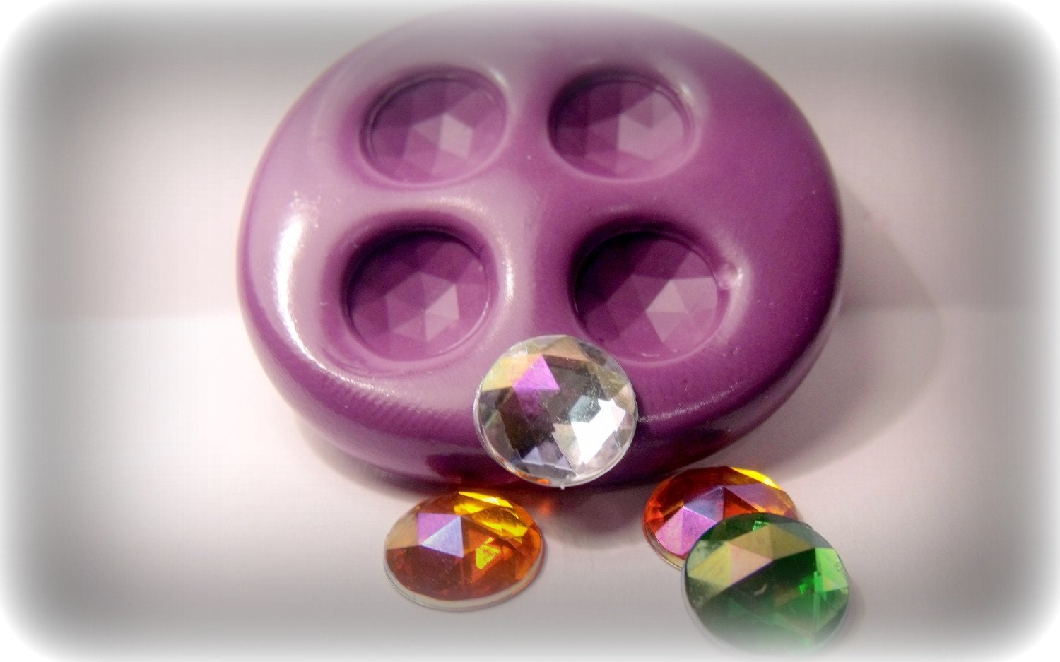kawaii gems mold- flexible silicone push mold / craft/ dessert/ mini food / soap mold/ resin/jewelry and more..