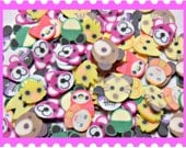Polymer clay Mixed assorted sliced animals nail art decoration