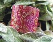 Bracelets made of aluminium colorized and engraved