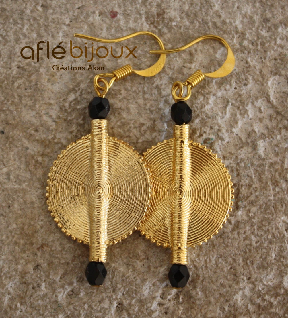 Aflé Bijoux African Earrings: Black Swarovski Earrings