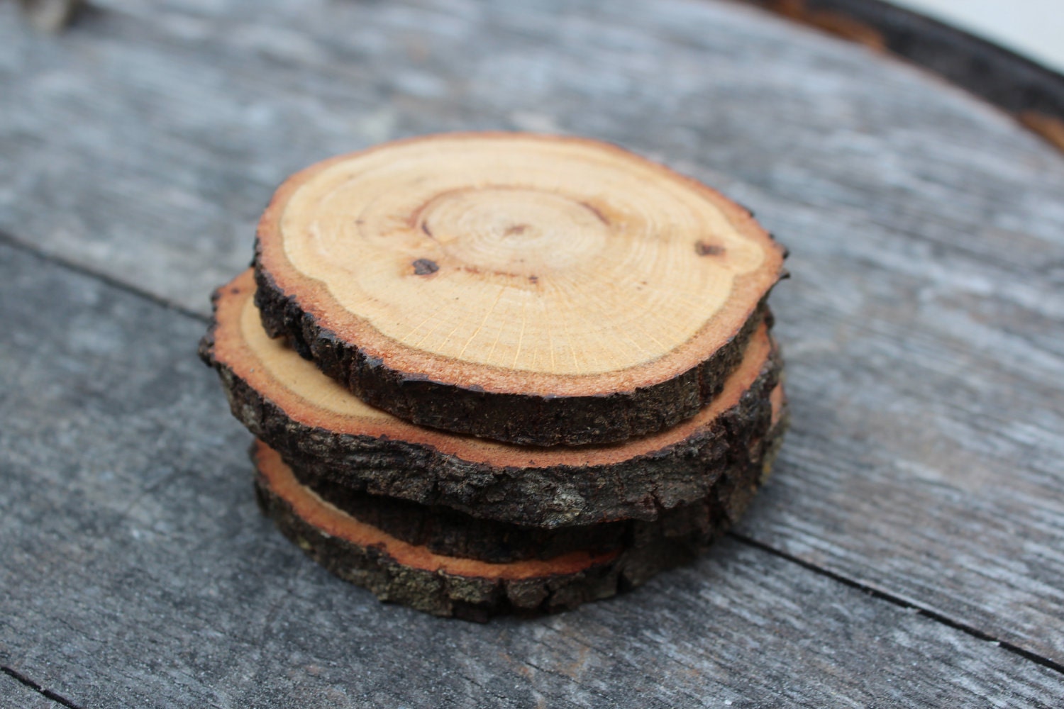Wood coaster set