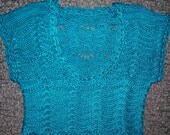 Crochet lace teal dark green summer party tunic tutu dress