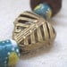 African Brass Krobo glass Palm  and Fern Leaves Necklace by Fianaturals on Etsy